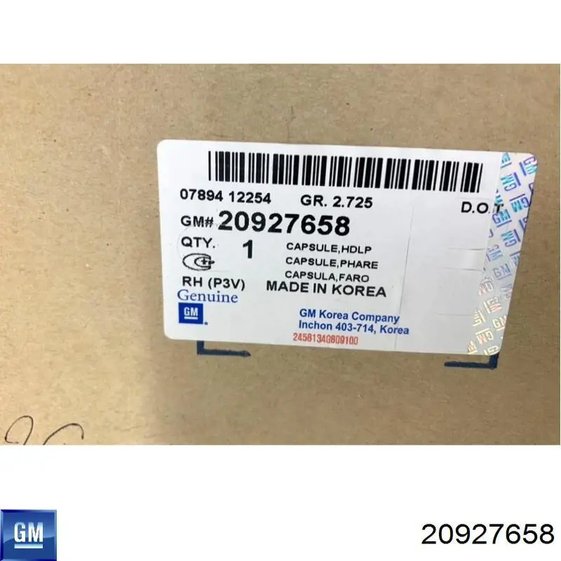 General Motors 20927658 цена, от 361.88 USD