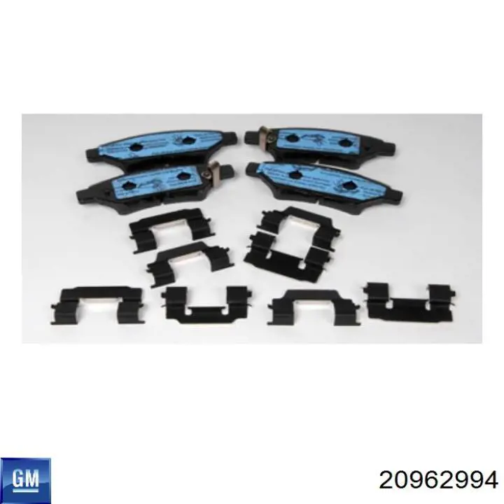 20962994 General Motors колодки тормозные задние дисковые