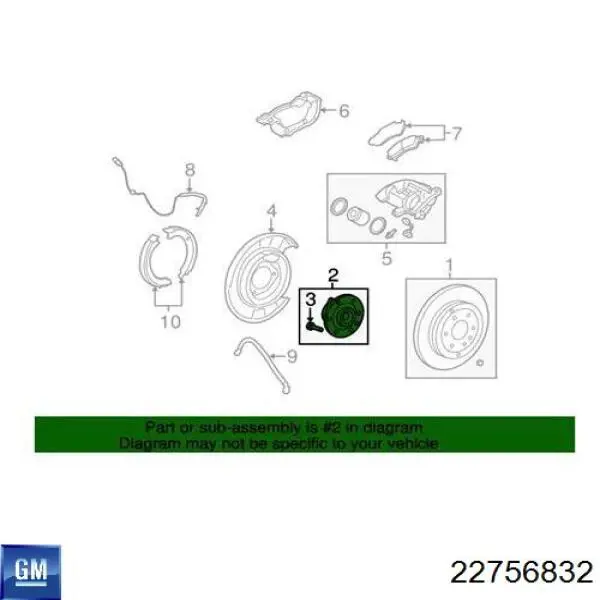 Ступицы передних колес General Motors 22756832 цена, от 101.58 USD