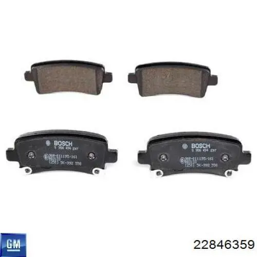 Купить 22846359 General Motors Колодки тормозные задние, дисковые
