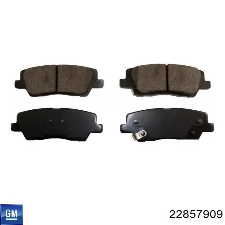 Задние тормозные колодки 22857909 General Motors