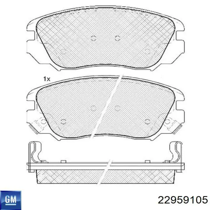 Тормозные колодки General Motors 22959105