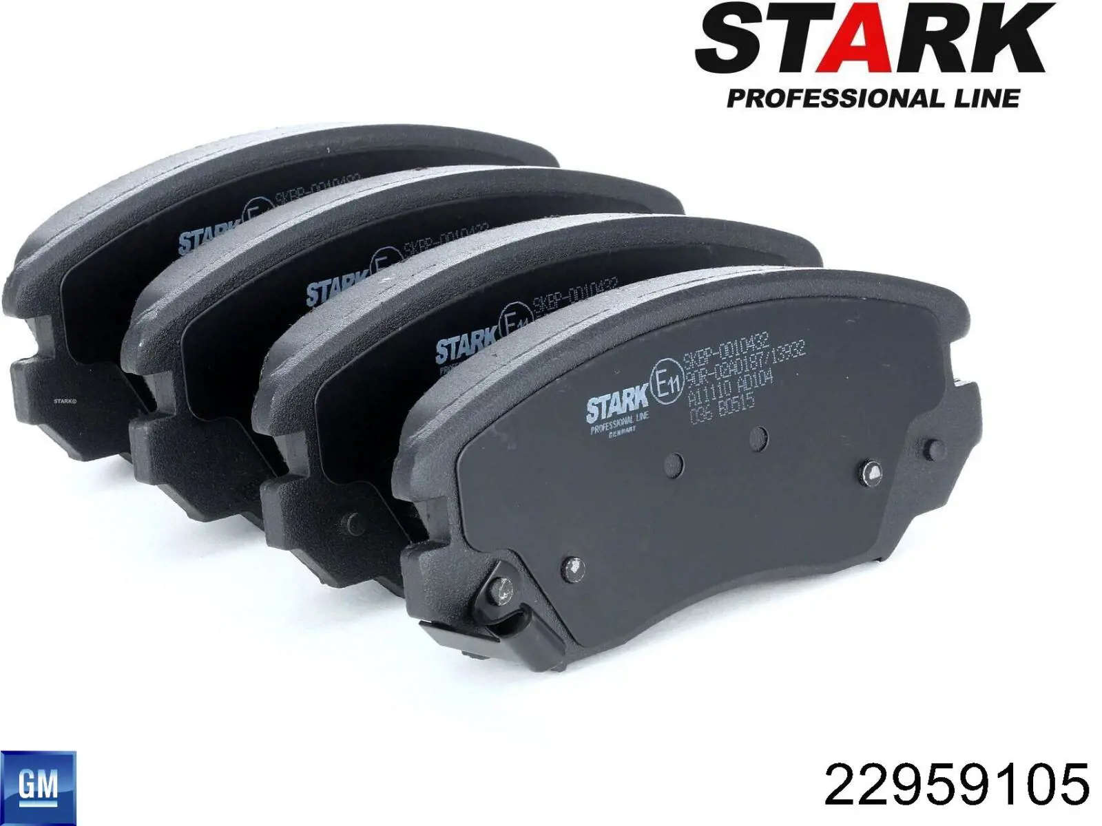 Передние тормозные колодки 22959105 General Motors