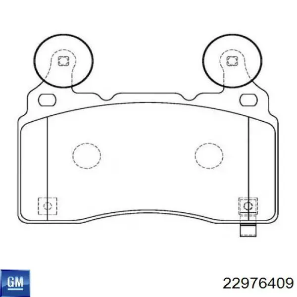 Передние тормозные колодки 22976409 General Motors