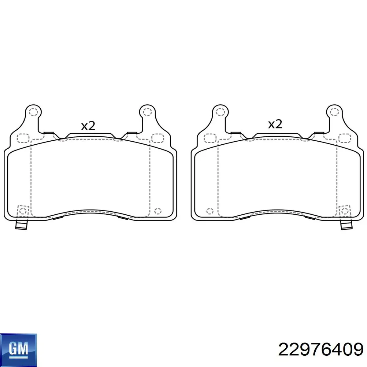 Купить 22976409 General Motors Колодки тормозные