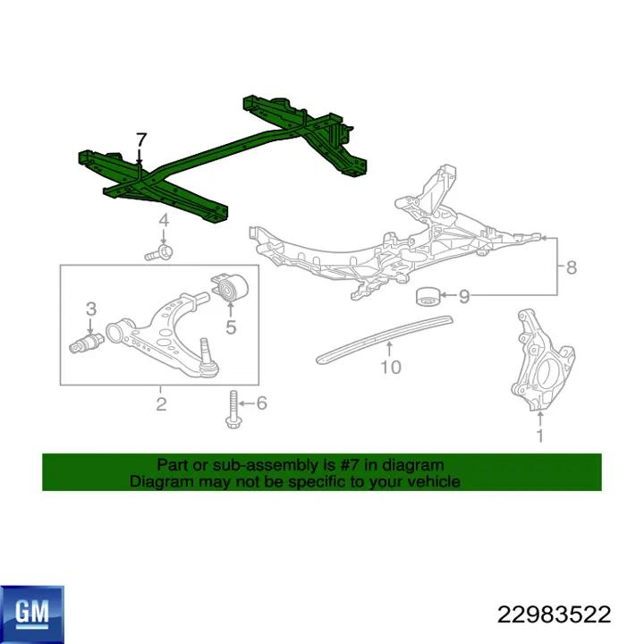 22983522 General Motors Балка передней подвески (подрамник) передняя
