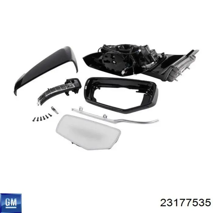 Купить 23177535 General Motors Стекло зеркала заднего вида, левого