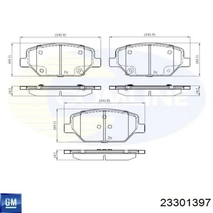 Колодки General Motors 23301397 цена, от 46.29 USD