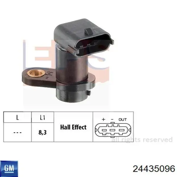 Датчик распредвала 24435096 General Motors