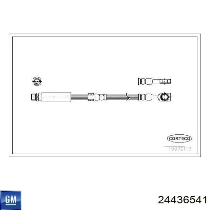 Шланг тормозной передний General Motors 24436541 цена, от 15.30 USD