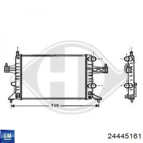 Купить 24445161 General Motors Радиатор водяной