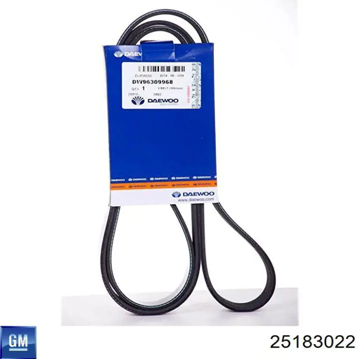 Ремень кондиционера General Motors 25183022