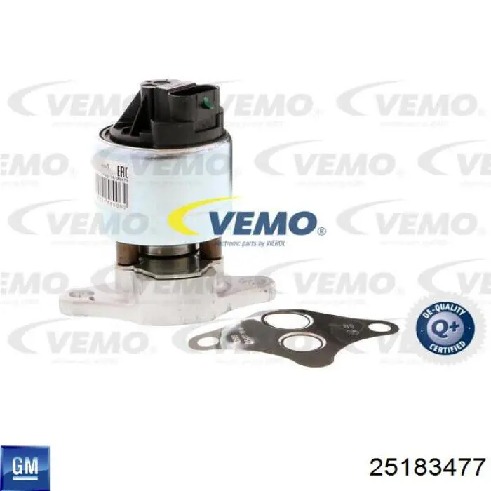 Клапан EGR, рециркуляции газов General Motors 25183477