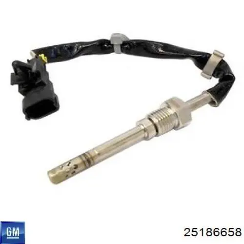 Sensor de temperatura, gas de escape, después de Filtro hollín/partículas 25186658 General Motors