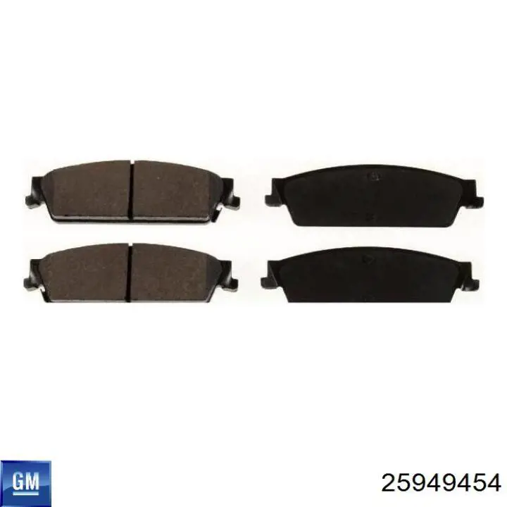 25949454 General Motors Колодки тормозные дисковые комплект