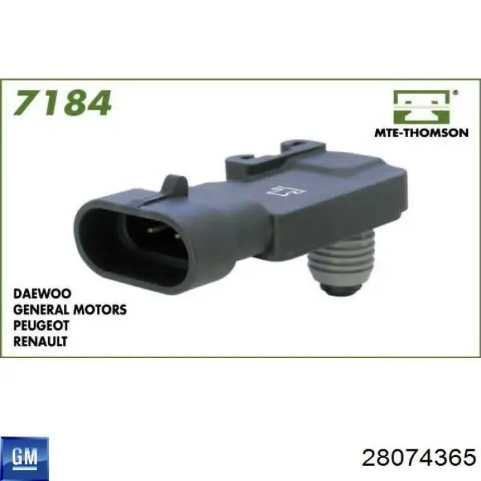 Купить 28074365 General Motors Датчик MAP