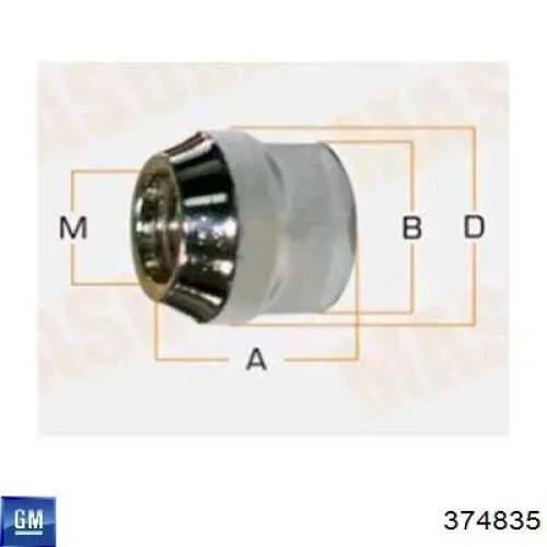 374835 General Motors Полуось передняя левая