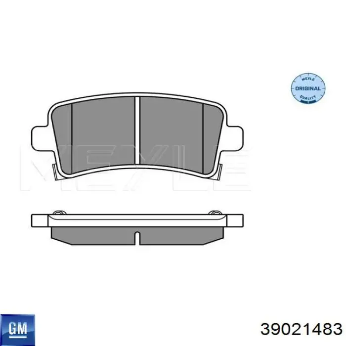 Задние тормозные колодки 39021483 General Motors