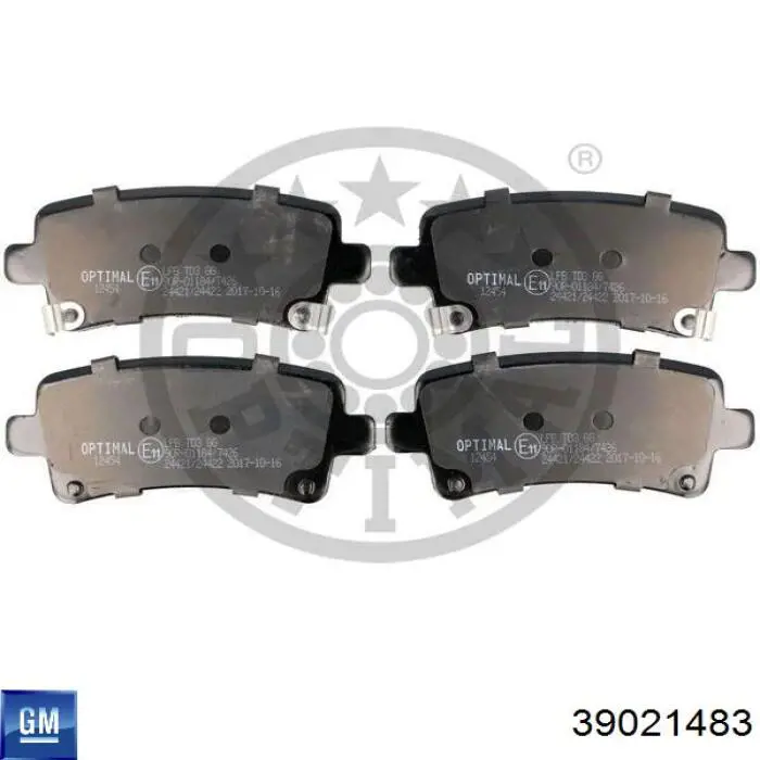 39021483 General Motors Колодки тормозные дисковые комплект
