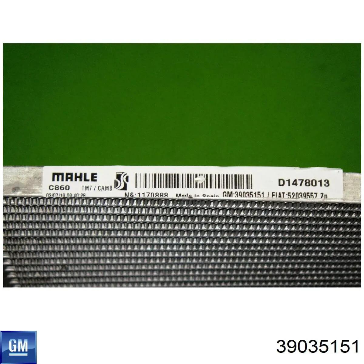 39035151 General Motors Конденсатор