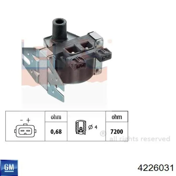 Катушка зажигания 4226031 General Motors