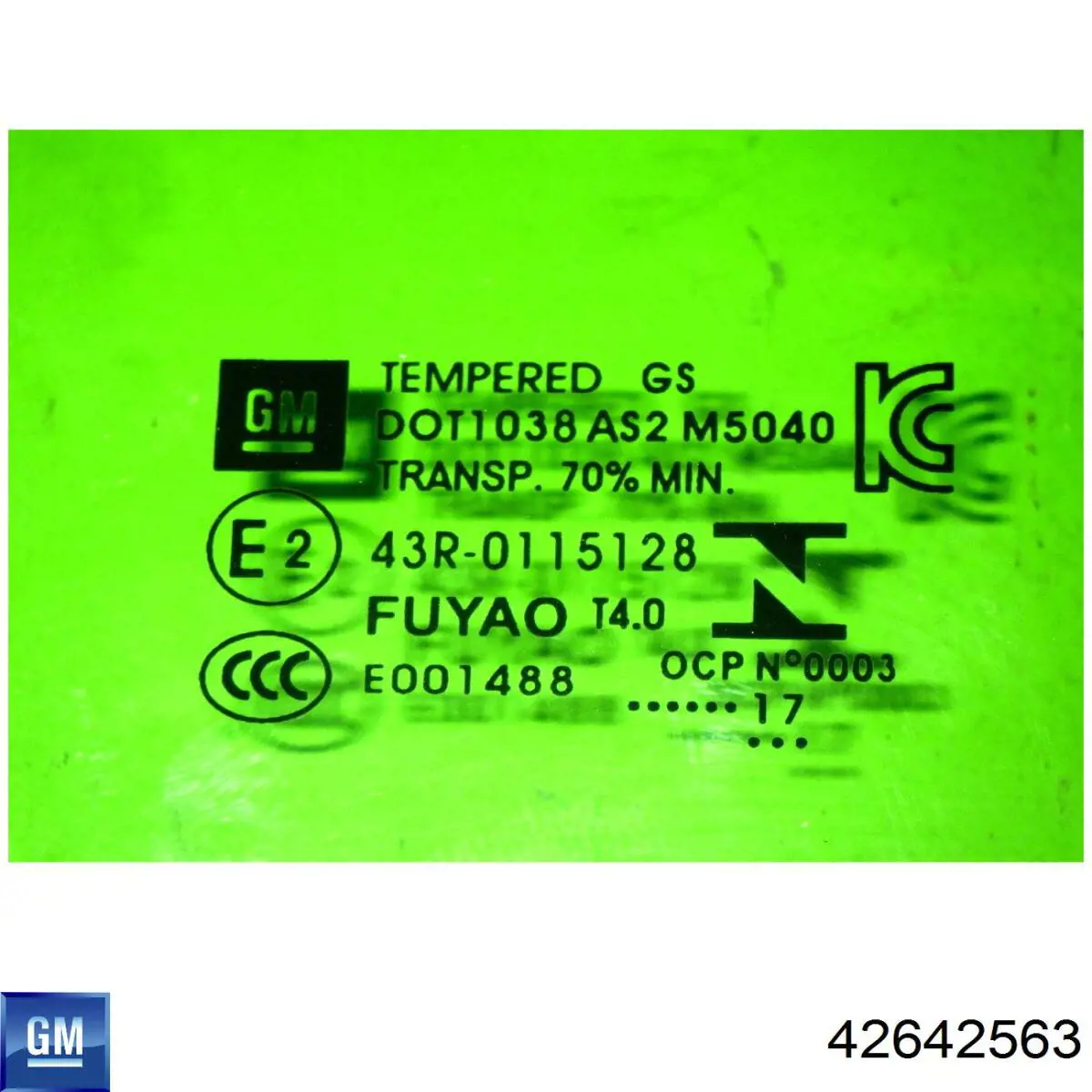 42831336 General Motors Стекло передней двери, правой