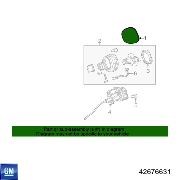 Лючок порта зарядки автомобиля General Motors 42557009 цена, от 27.62 USD