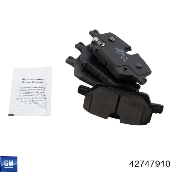 Передние тормозные колодки 42747910 General Motors