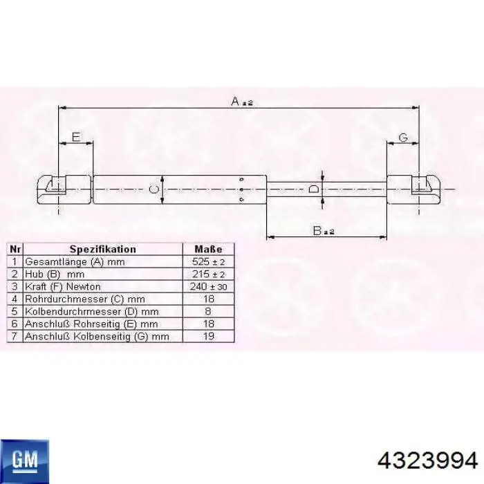 Купить 3722802 Starline Амортизатор под капот