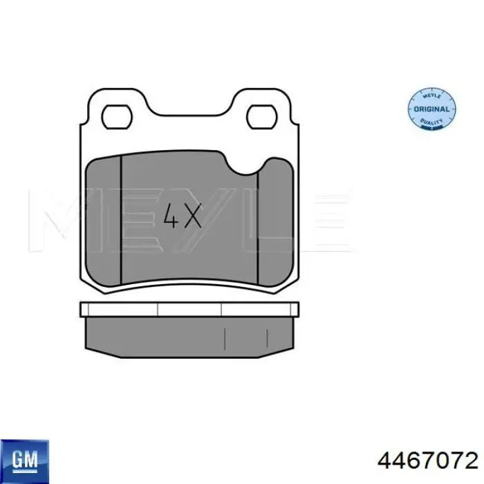 Купить 4467072 General Motors Колодки тормозные задние, дисковые