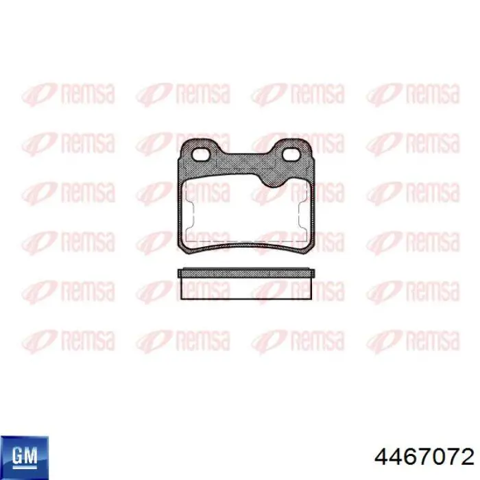 Задние тормозные колодки 4467072 General Motors