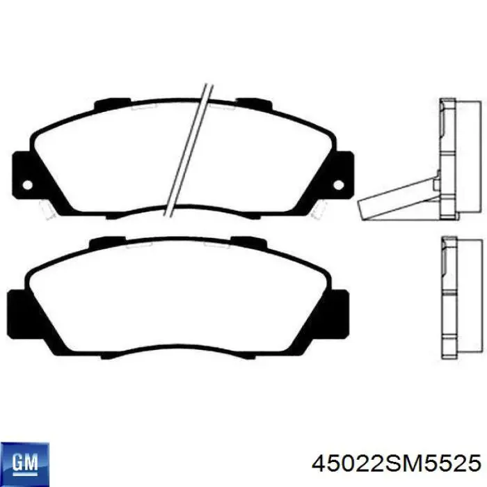 Передние тормозные колодки 45022SM5525 General Motors