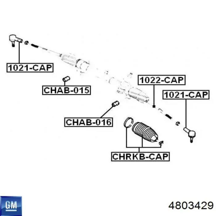 Купить 4803429 General Motors Наконечник рулевой тяги, внешний