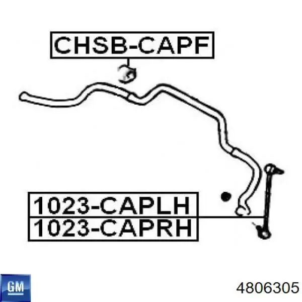 Купить 4806305 General Motors Солдатик стабилизатора, переднего, правый