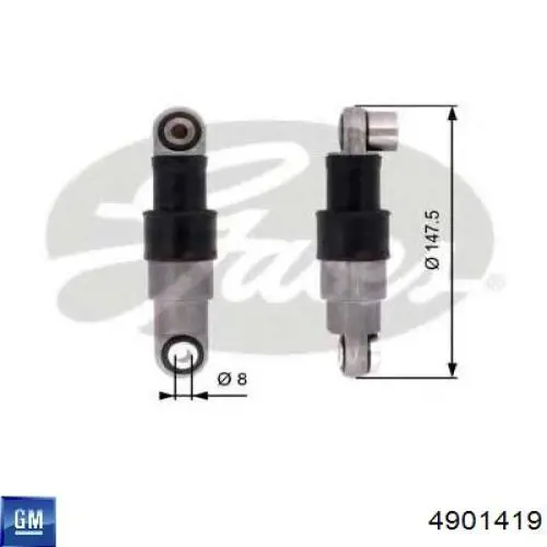 4901419 General Motors Амортизатор натяжителя ремня приводного