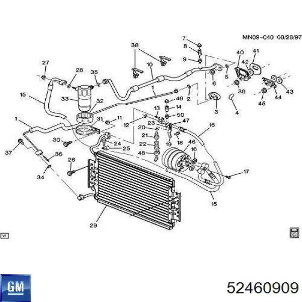 Клапан TRV кондиционера 52460909 General Motors