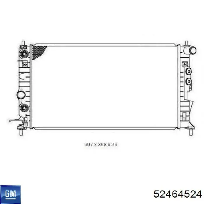 Радиатор охлаждения двигателя General Motors 52464524 цена, от 57.98 USD