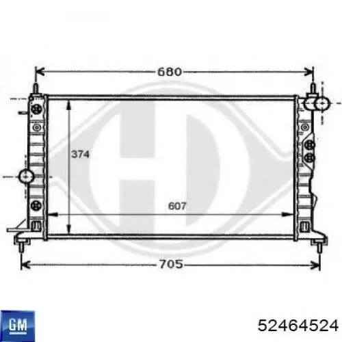 52464524 General Motors радиатор