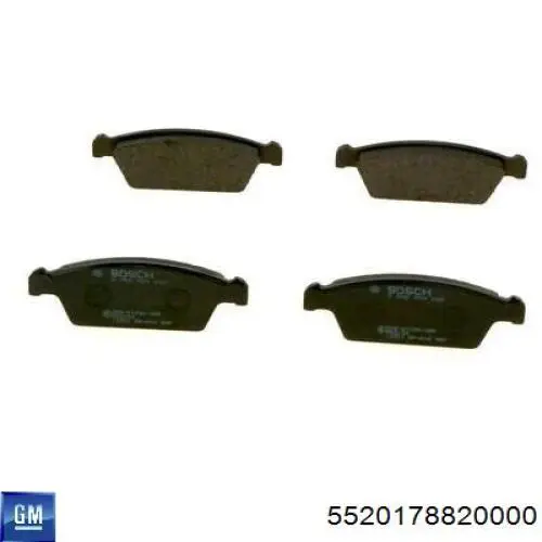 5520178820000 General Motors Колодки передние