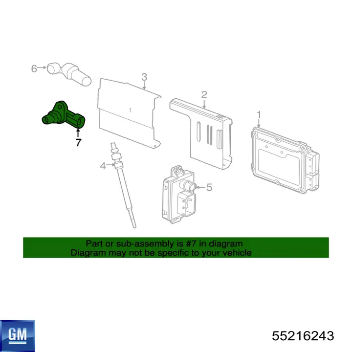 Датчик распредвала 55216243 General Motors