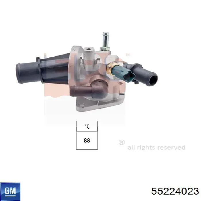 Купить 55224023 General Motors Корпус термостата