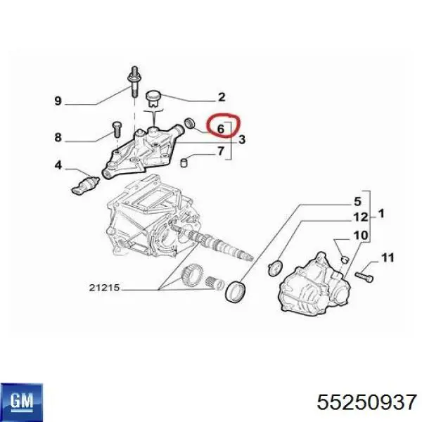 Сальник масляного насоса АКПП 55250937 General Motors