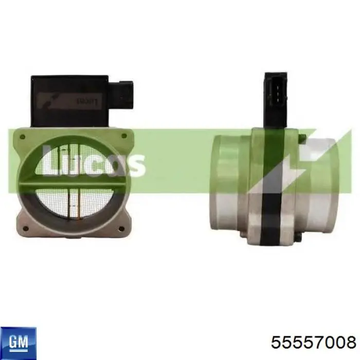 55557008 General Motors sensor de fluxo (consumo de ar, medidor de consumo M.A.F. - (Mass Airflow))