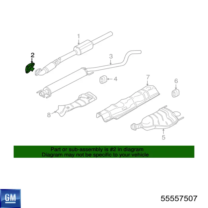 Прокладки выхлопной системы General Motors 55557507 цена, от 3.01 USD