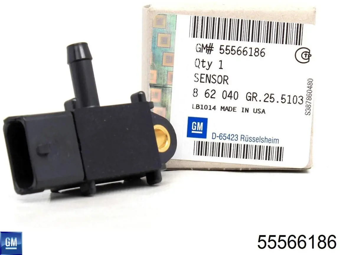 55566186 General Motors sensor de pressão dos gases de escape