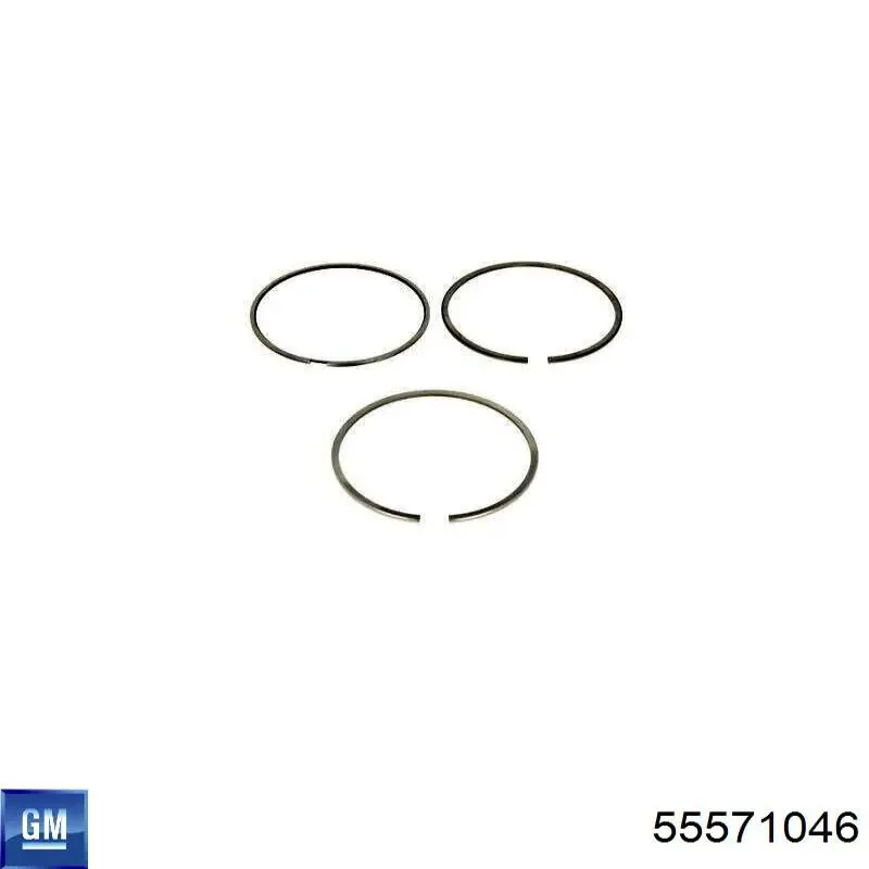 55571046 General Motors Комплект поршневых колец на 1 цилиндр, 2-й ремонт (+0,50)