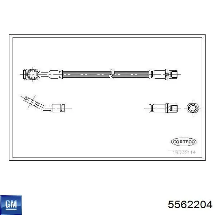 Задний тормозной шланг 5562204 General Motors