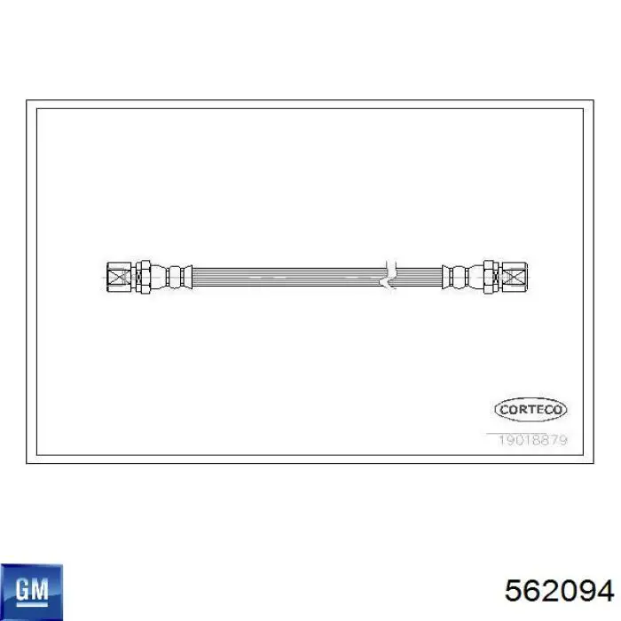 Задний тормозной шланг 562094 General Motors