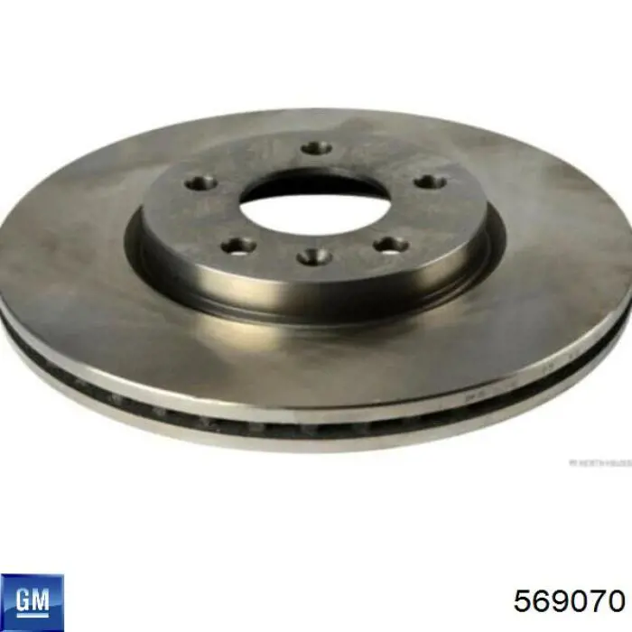 Передние тормозные диски 569070 General Motors