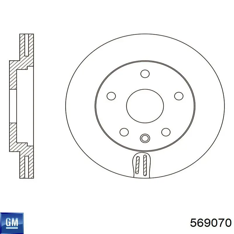 Купить 569070 General Motors Ротор тормозной